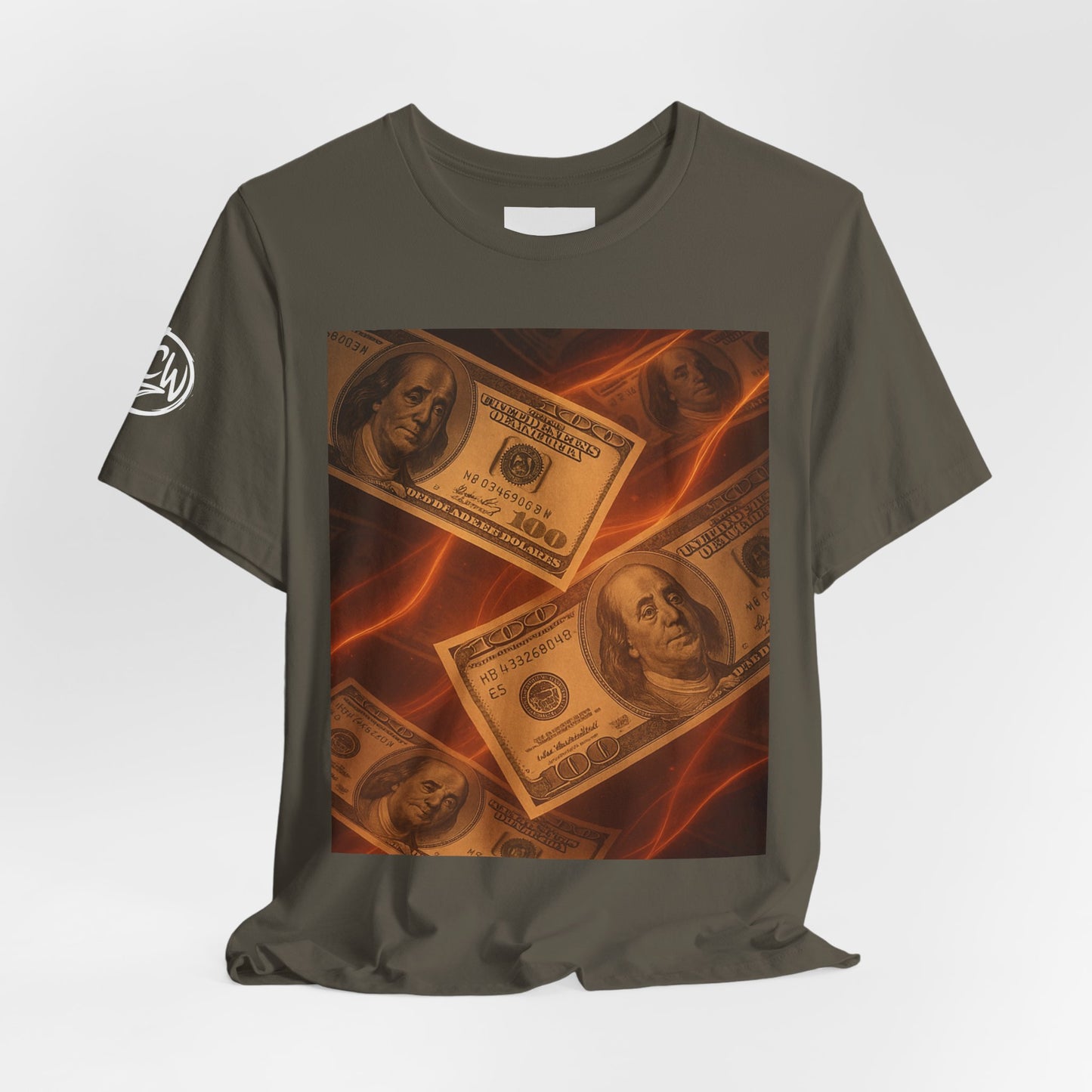 Money On Fire Graphic T-Shirt