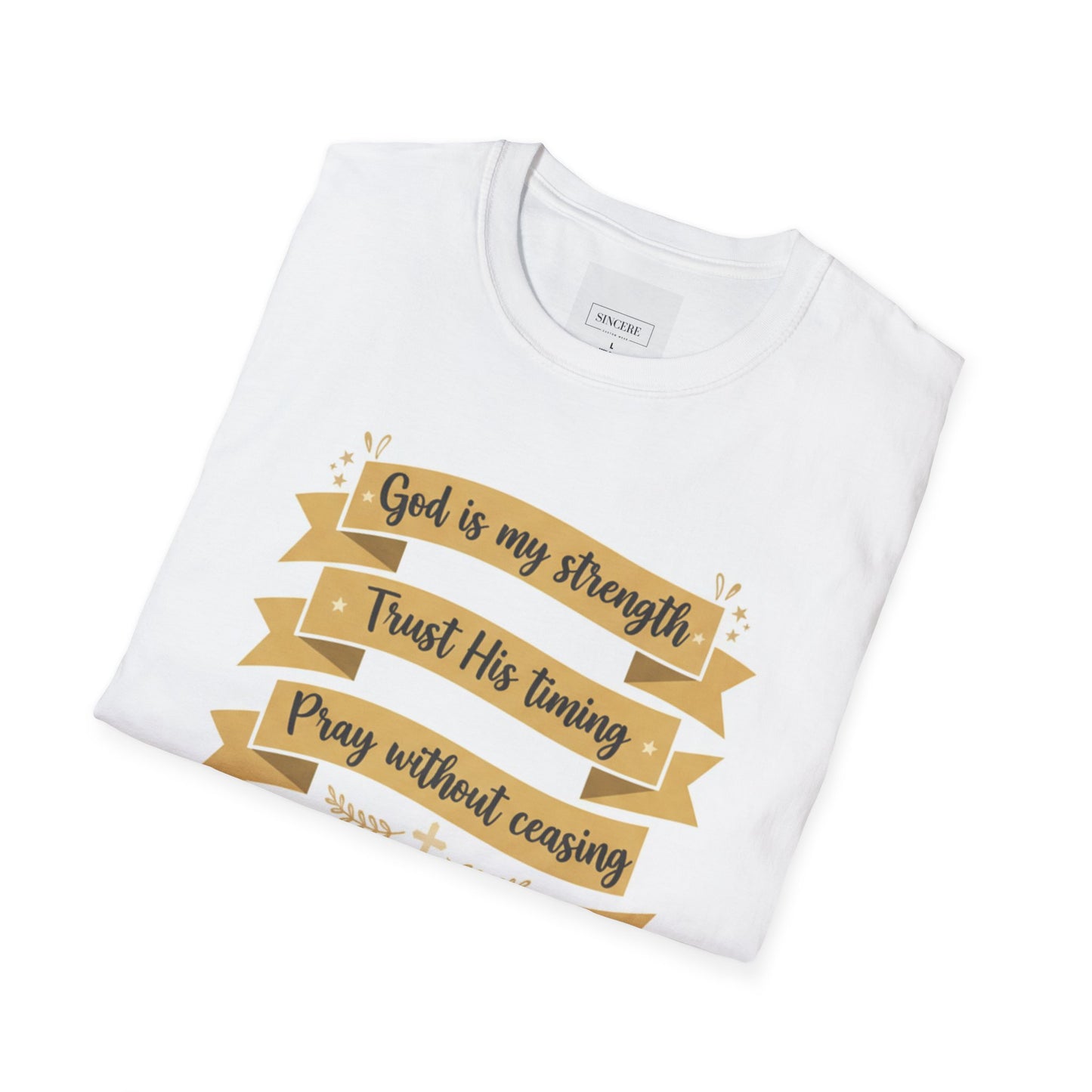 Christian Inspirational T-Shirt — "God is My Strength" Faith Prayer Tee