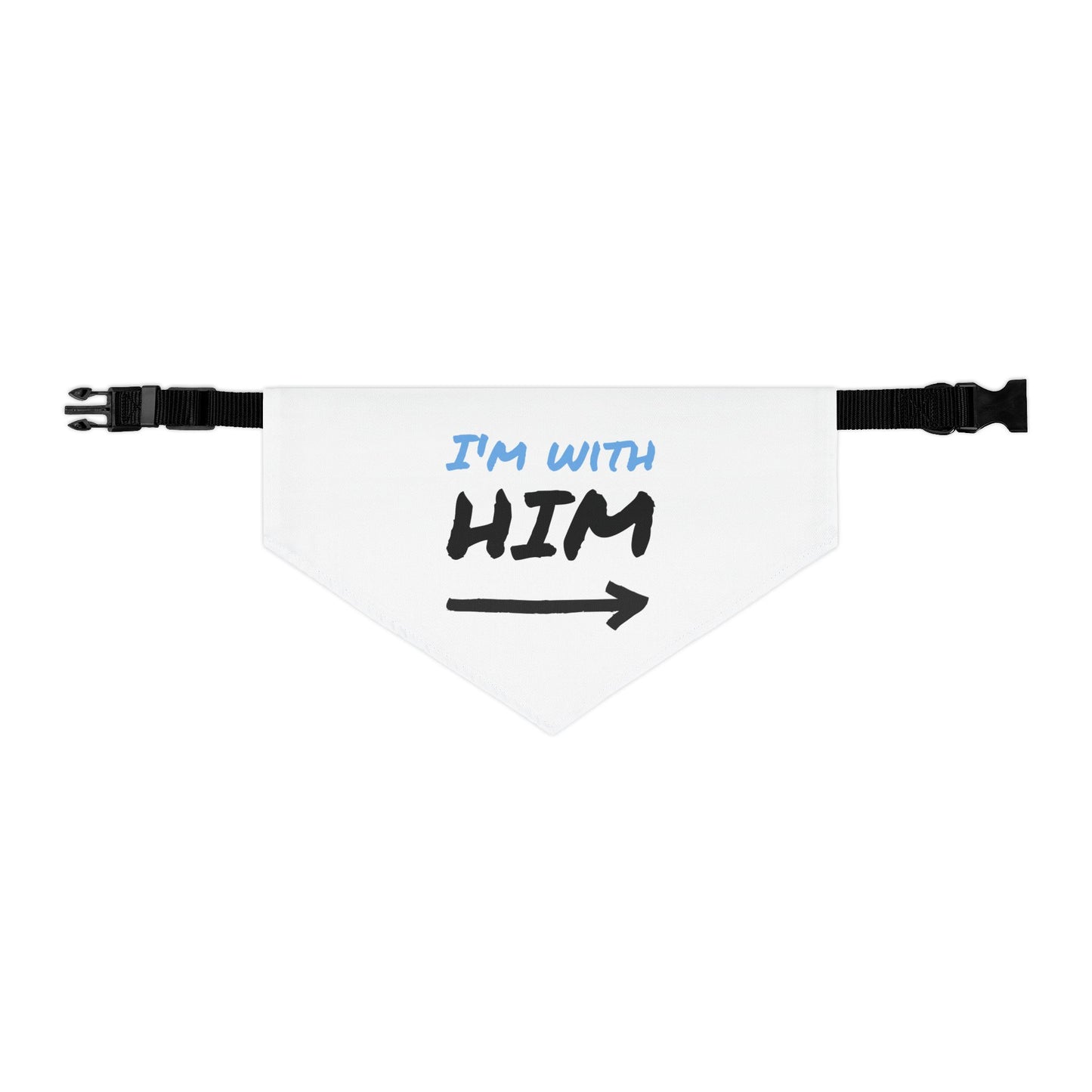 Pet Bandana Collar — "I'm With Him" Arrow Dog Bandana Collar
