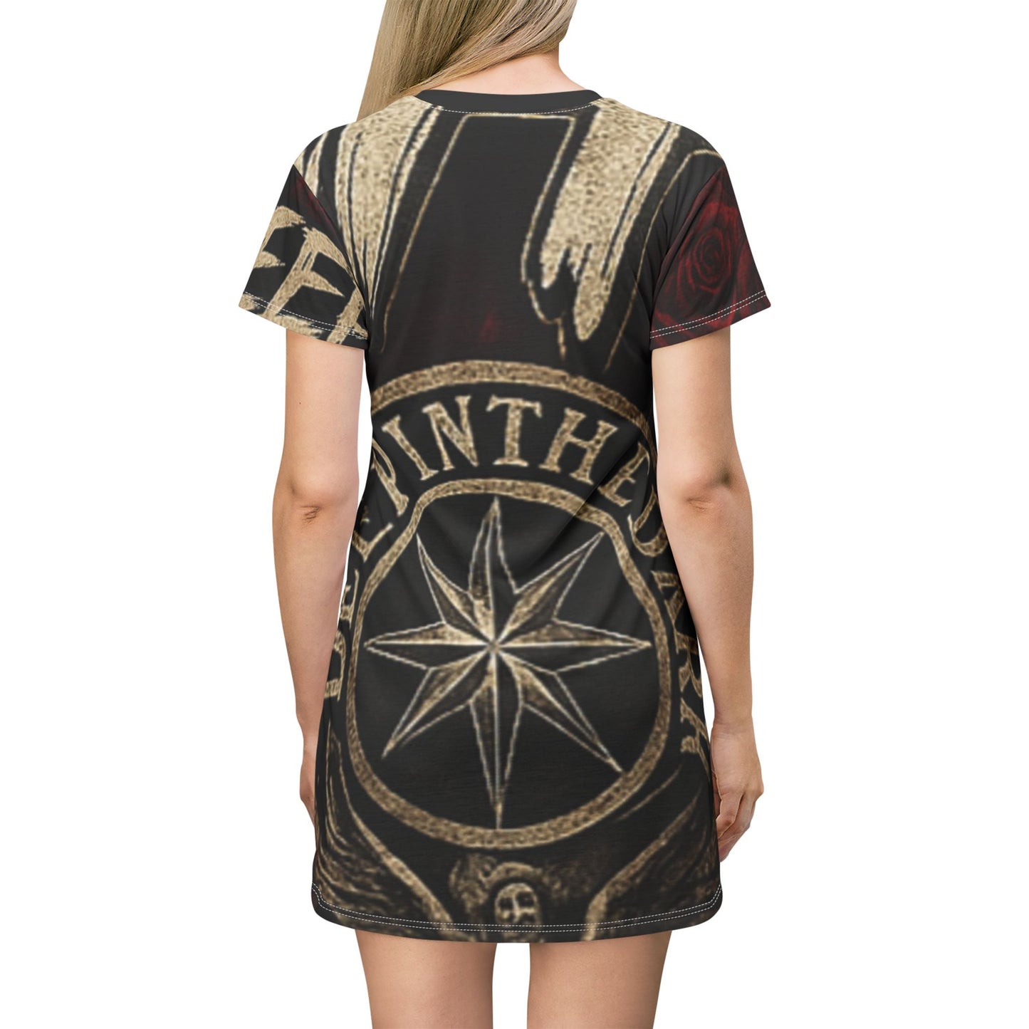 All-Over Print T-Shirt Dress — Unique Graphic Pattern Dress