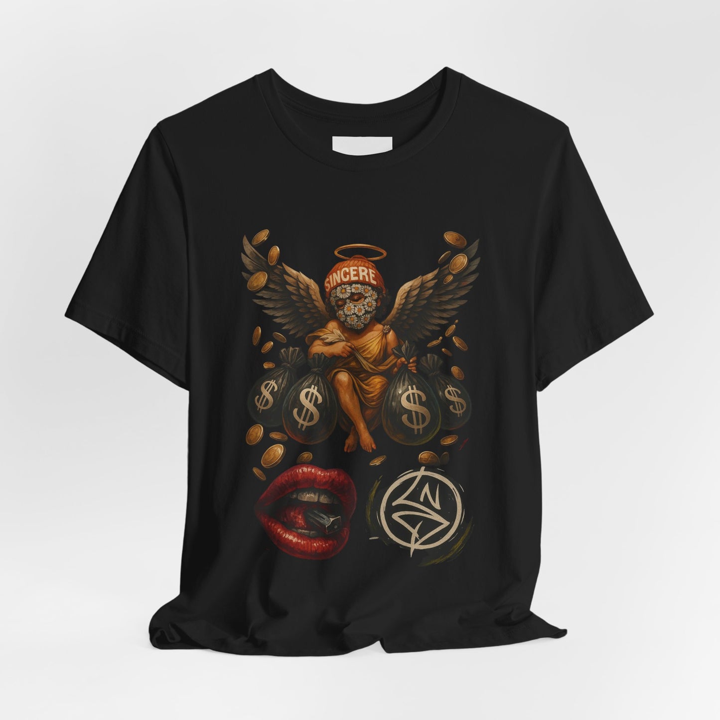 Graffiti Angel Money T-Shirt — Urban Street Art Graphic Tee