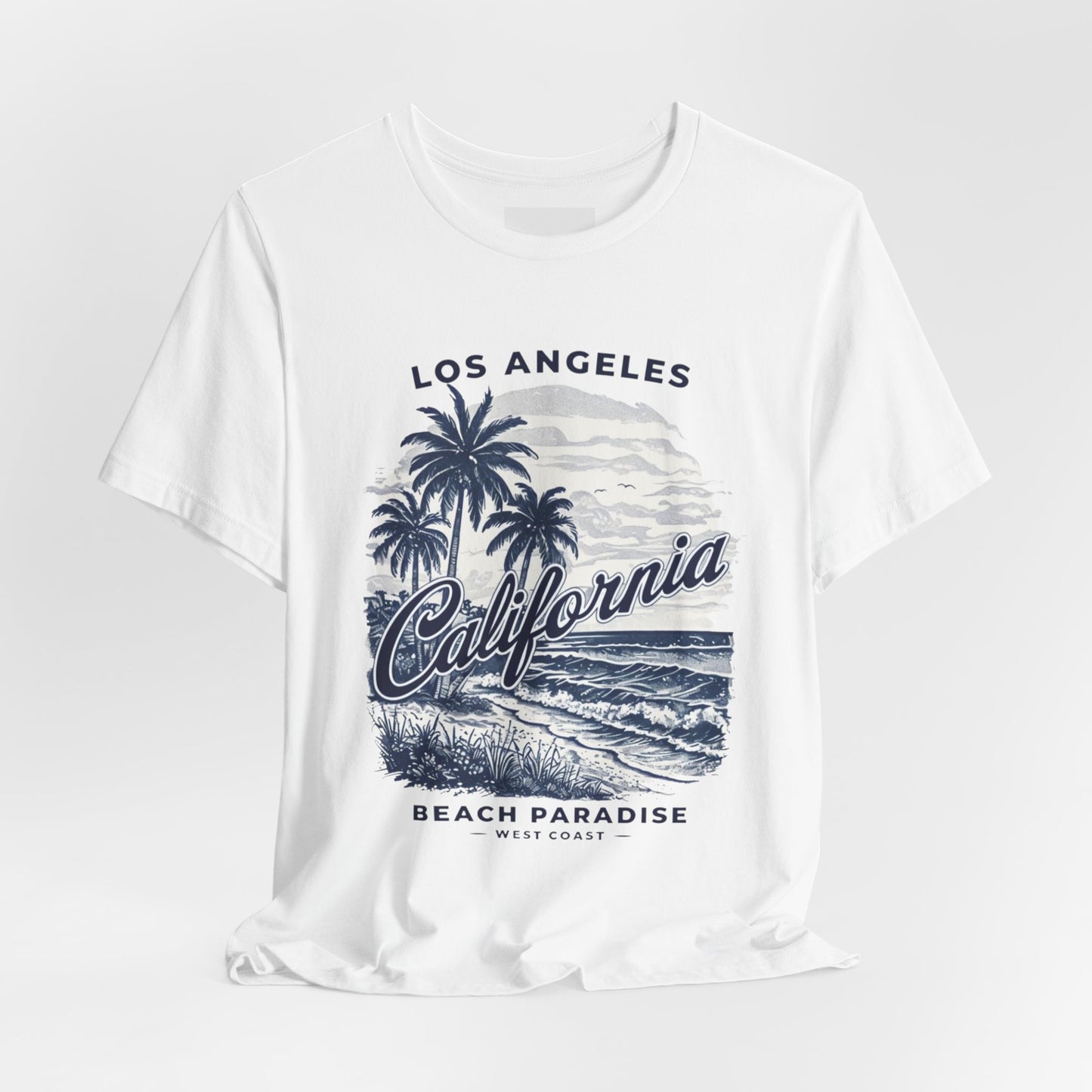 California Beach Paradise T‑Shirt — Los Angeles Palm Tree Surf Graphic Tee