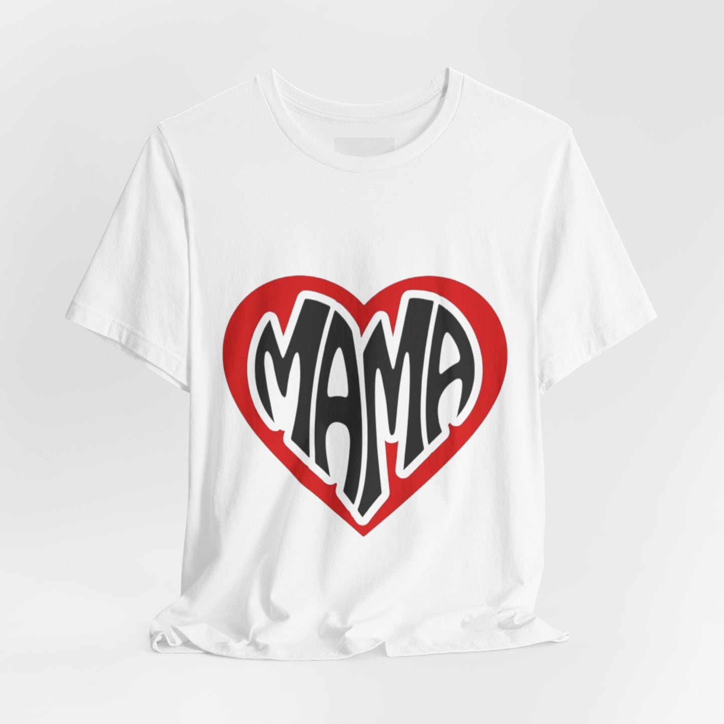 Mama Heart T-Shirt — Retro Red Heart 'MAMA' Graphic Tee for Mother's Day & Everyday