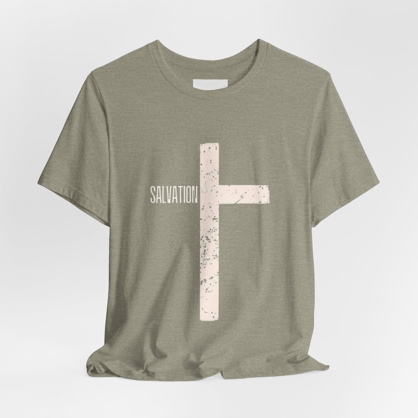 Salvation Cross T-Shirt — Distressed Faith Graphic Tee