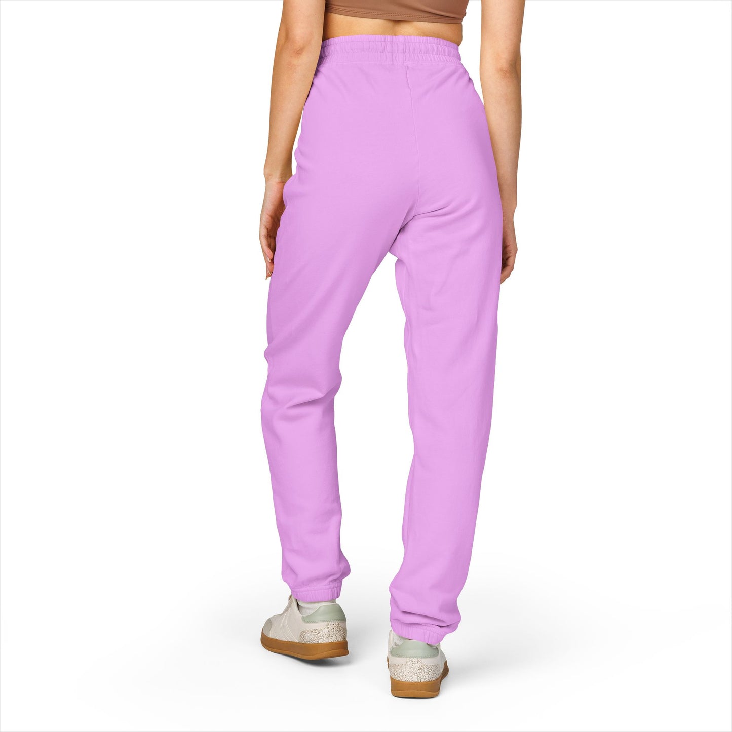 Cozy Rose Graphic Sweatpants - Garment-Dyed Fleece Joggers