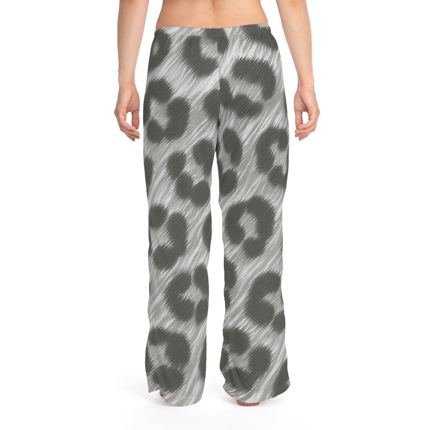 Grey Leopard Print Women's Pajama Pants — Cozy Lounge Sleepwear