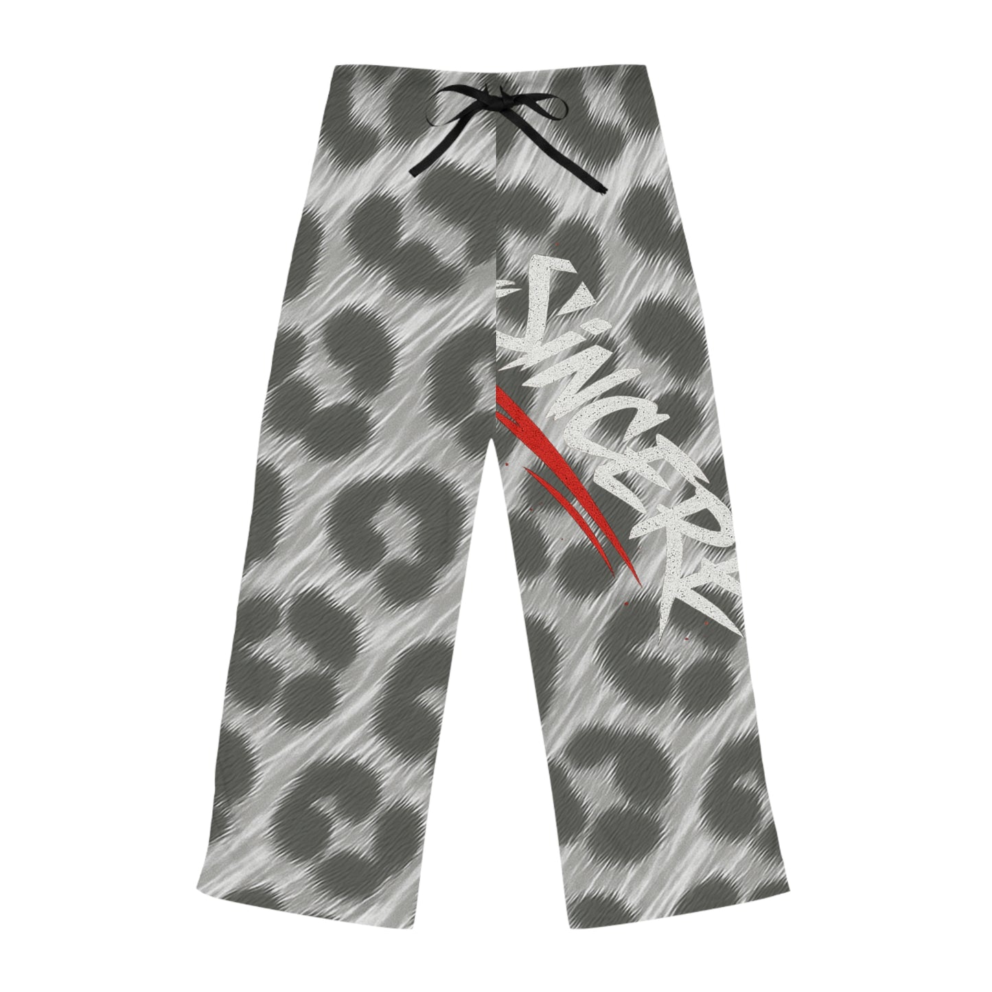 Grey Leopard Print Women's Pajama Pants — Cozy Lounge Sleepwear