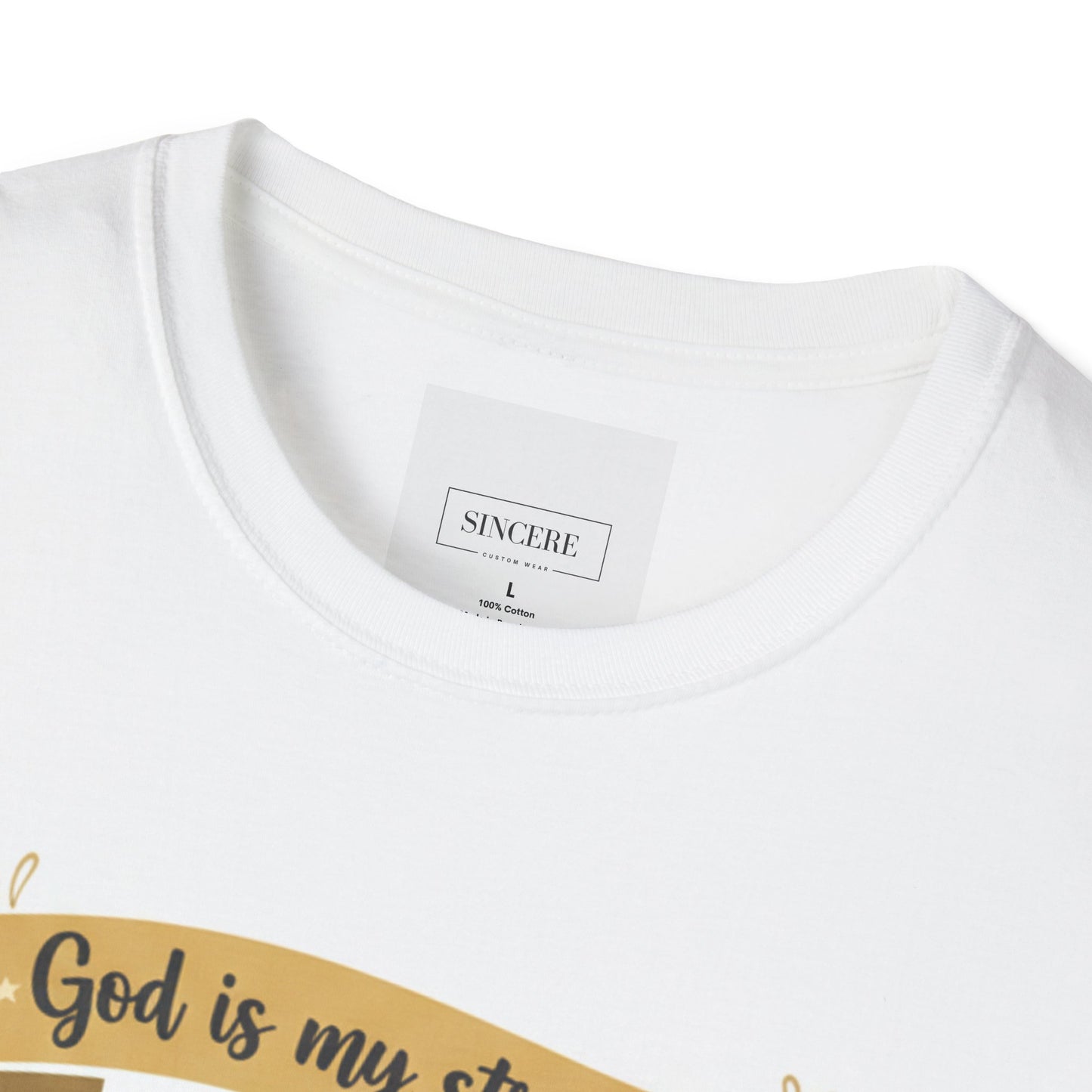 Christian Inspirational T-Shirt — "God is My Strength" Faith Prayer Tee