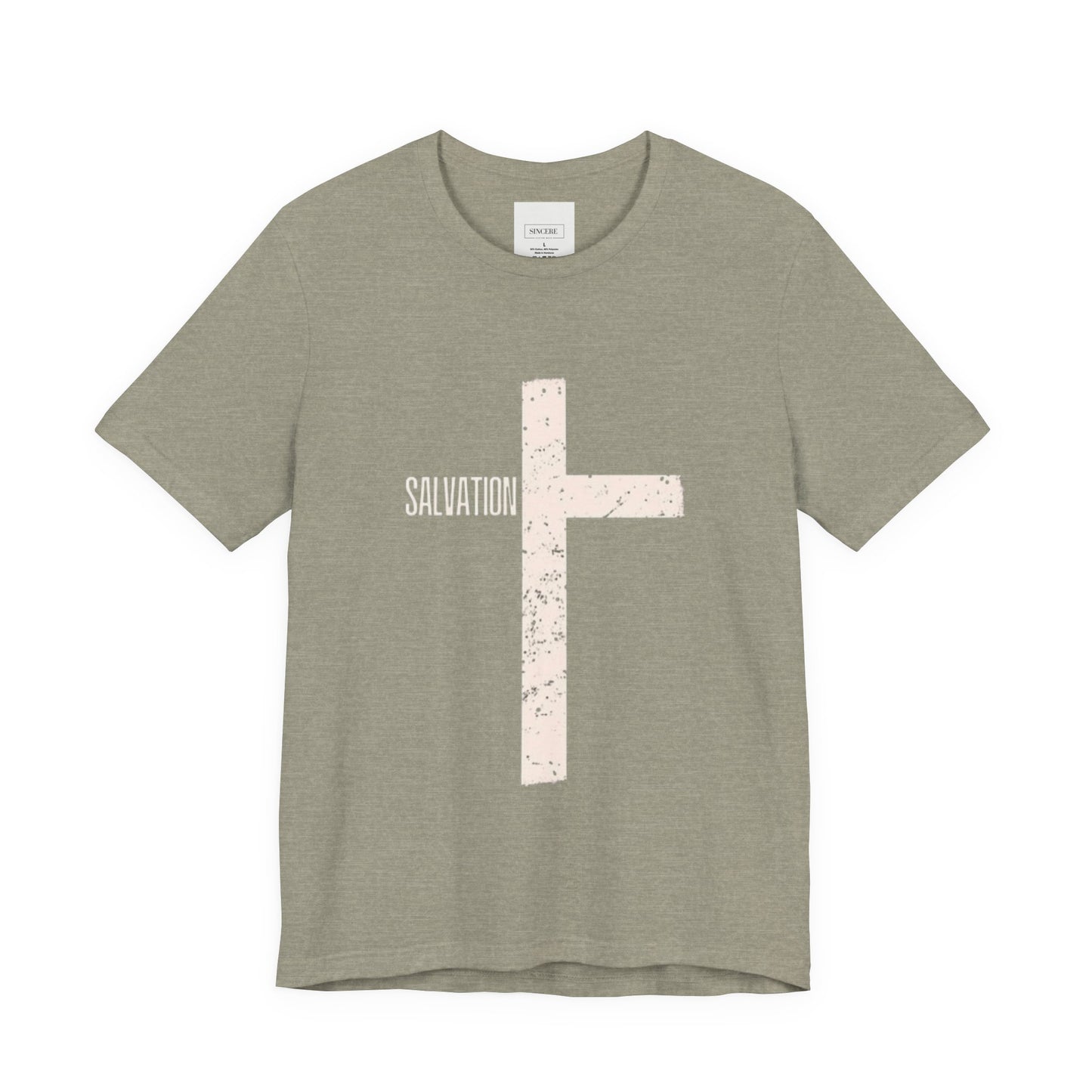 Salvation Cross T-Shirt — Distressed Faith Graphic Tee