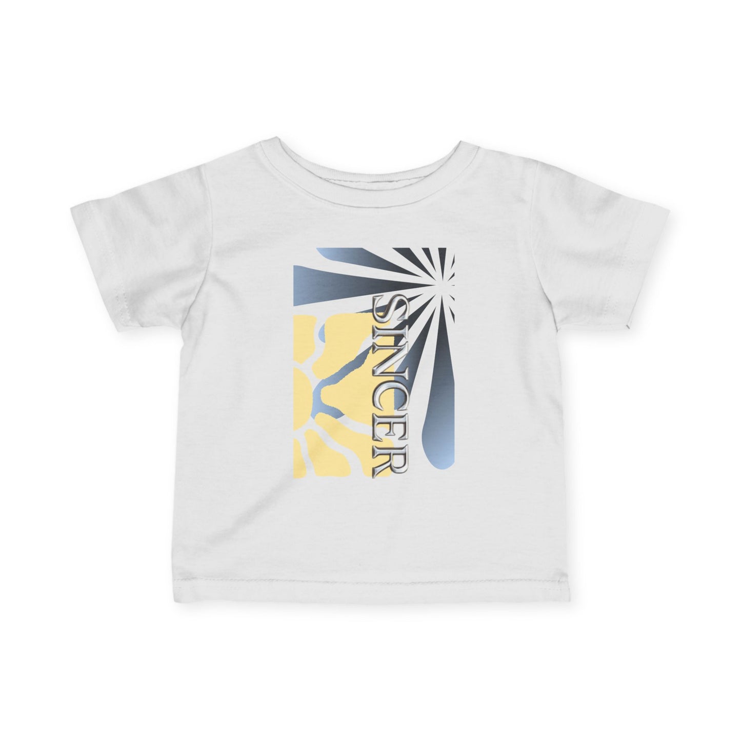 Infant Tee — 'SINCER' Sunburst & Wave Graphic Baby Shirt