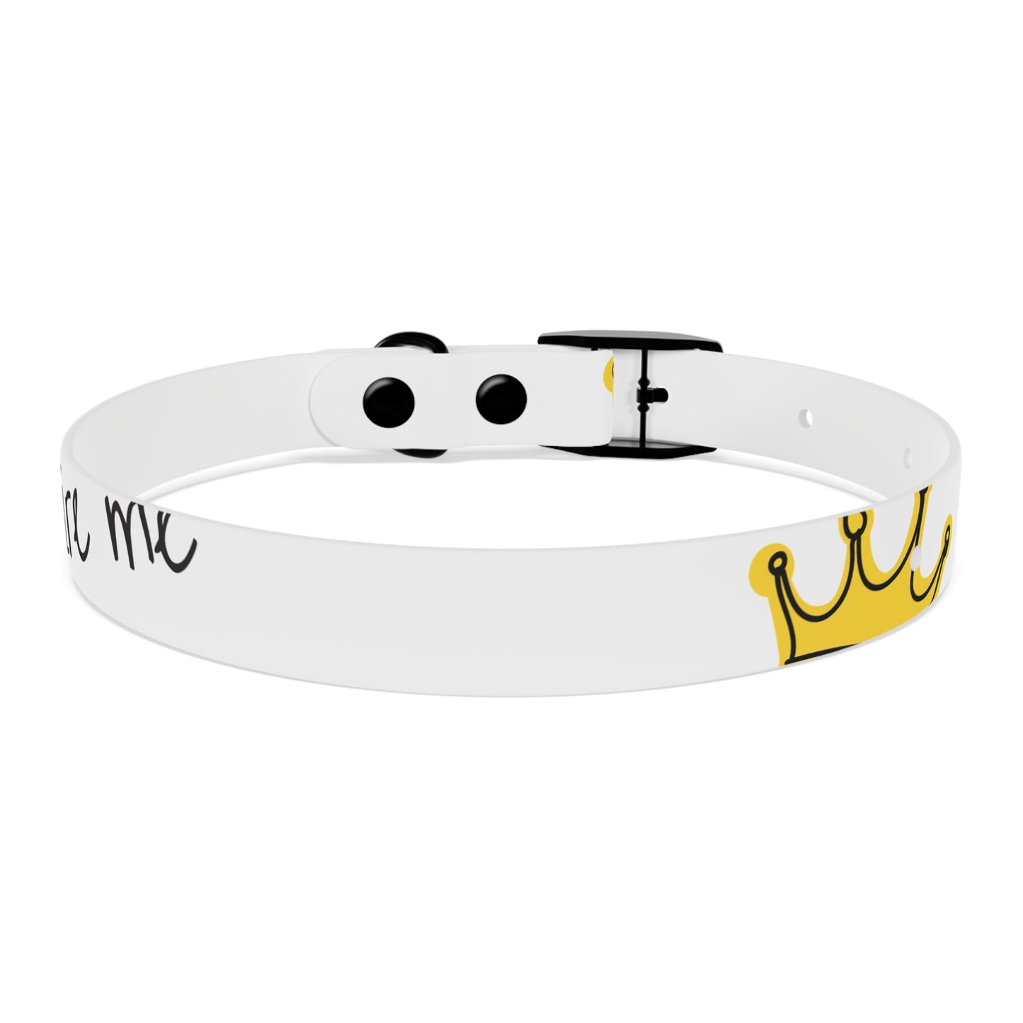 'Inspire Me' Crown White Dog Collar — Inspirational Pet Accessory for Small & Medium Dogs