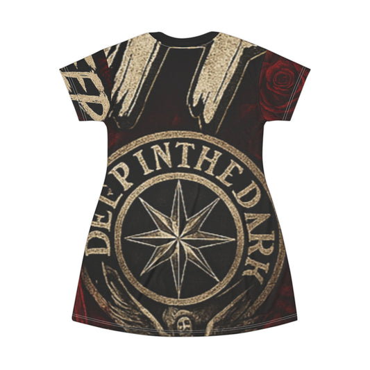 All-Over Print T-Shirt Dress — Unique Graphic Pattern Dress