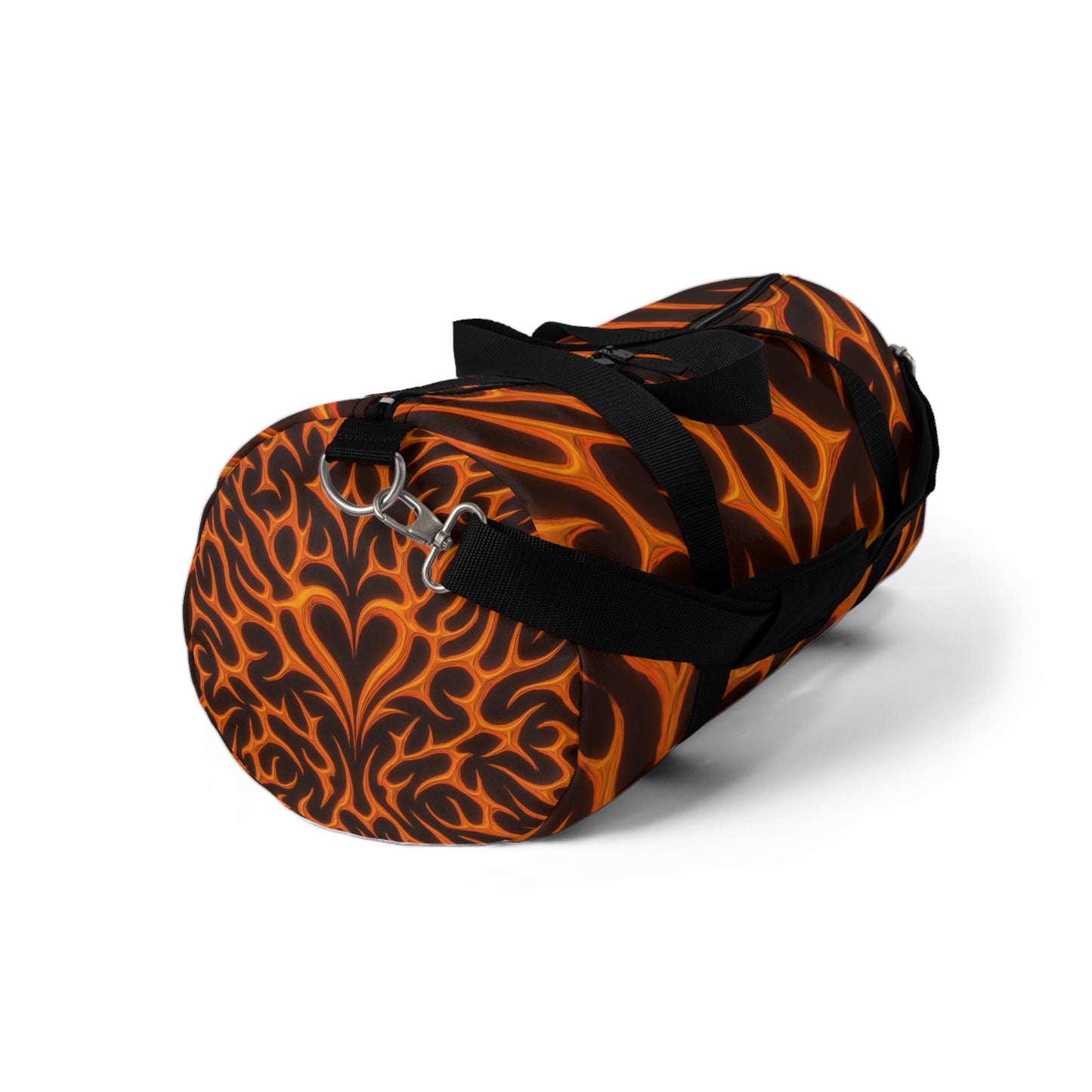 Flame Pattern Duffel Bag — Fiery Tribal Travel & Gym Bag