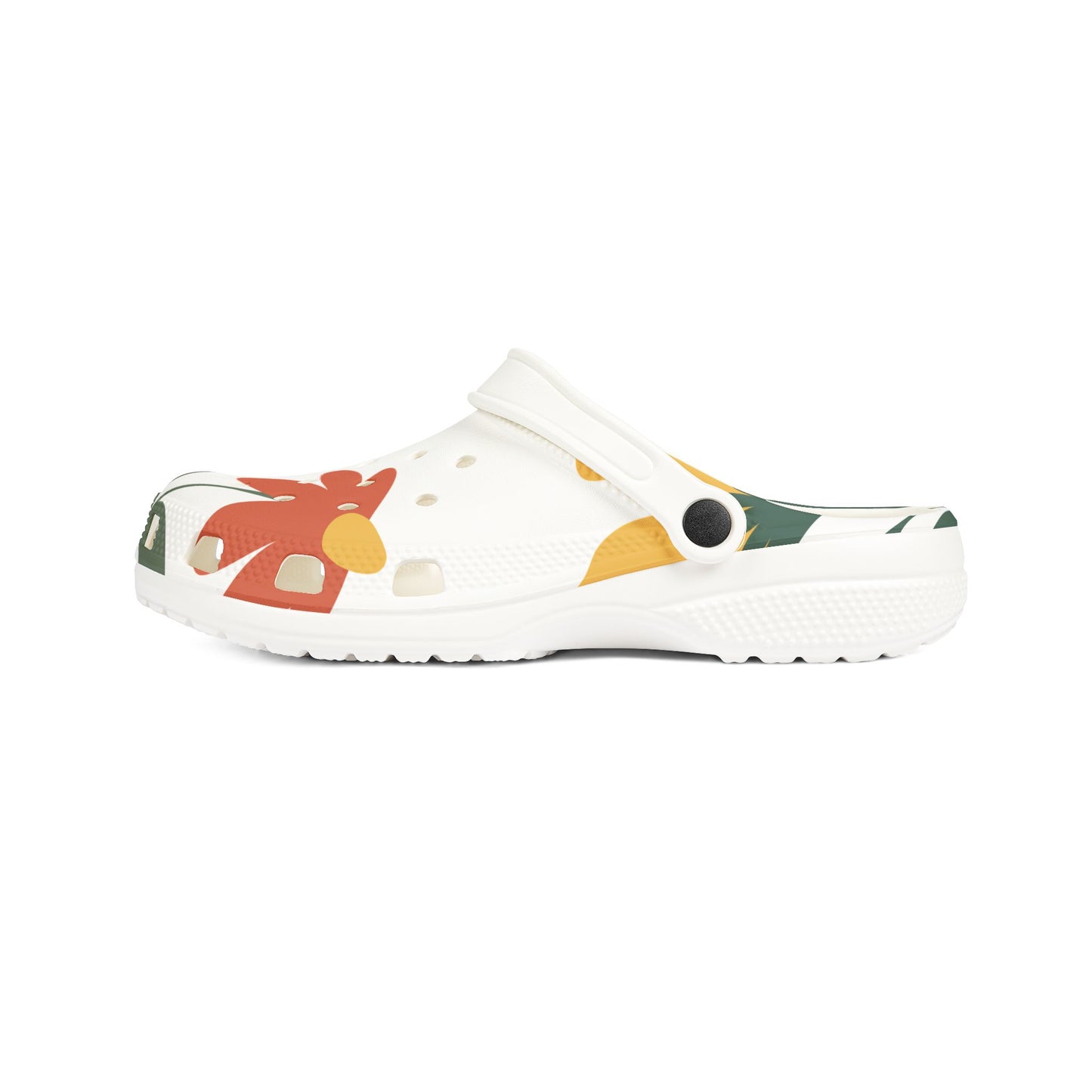 Floral EVA Foam Clogs — Yellow & Orange Garden Print