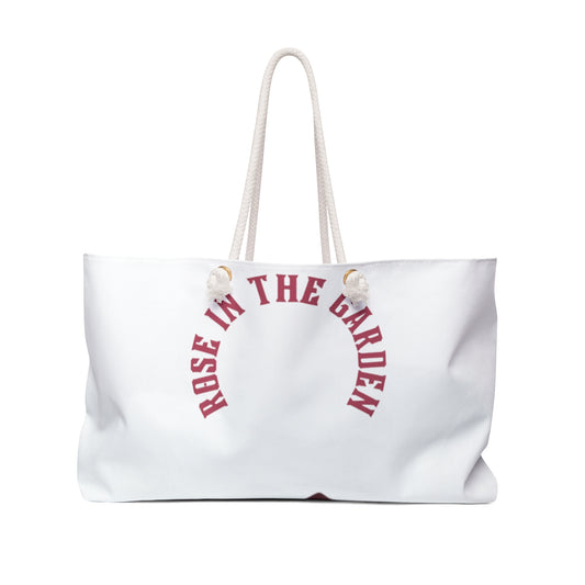 Rose In The Garden Weekender Bag – Red Rose Floral Travel Tote
