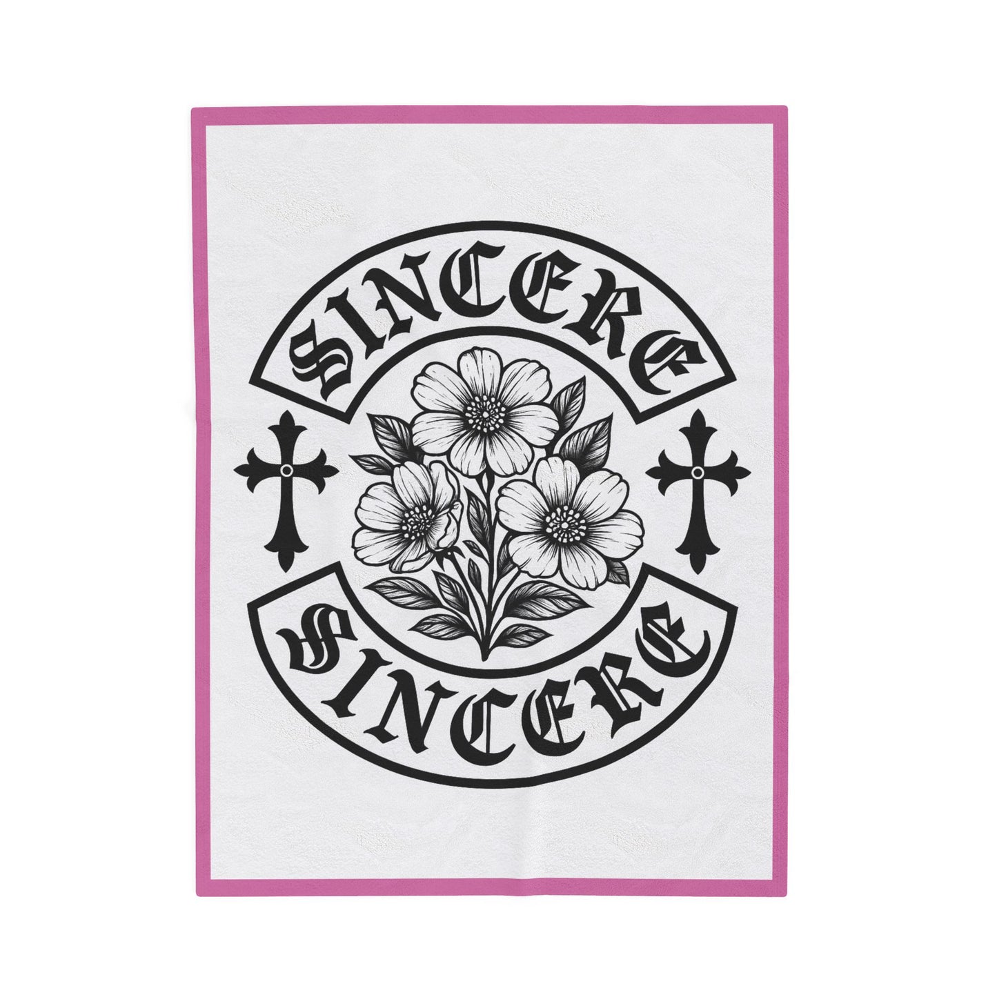 Sincere Floral Velveteen Plush Blanket, Cozy Throw, Home Décor, Gift for Her, Soft Blanket for All Seasons