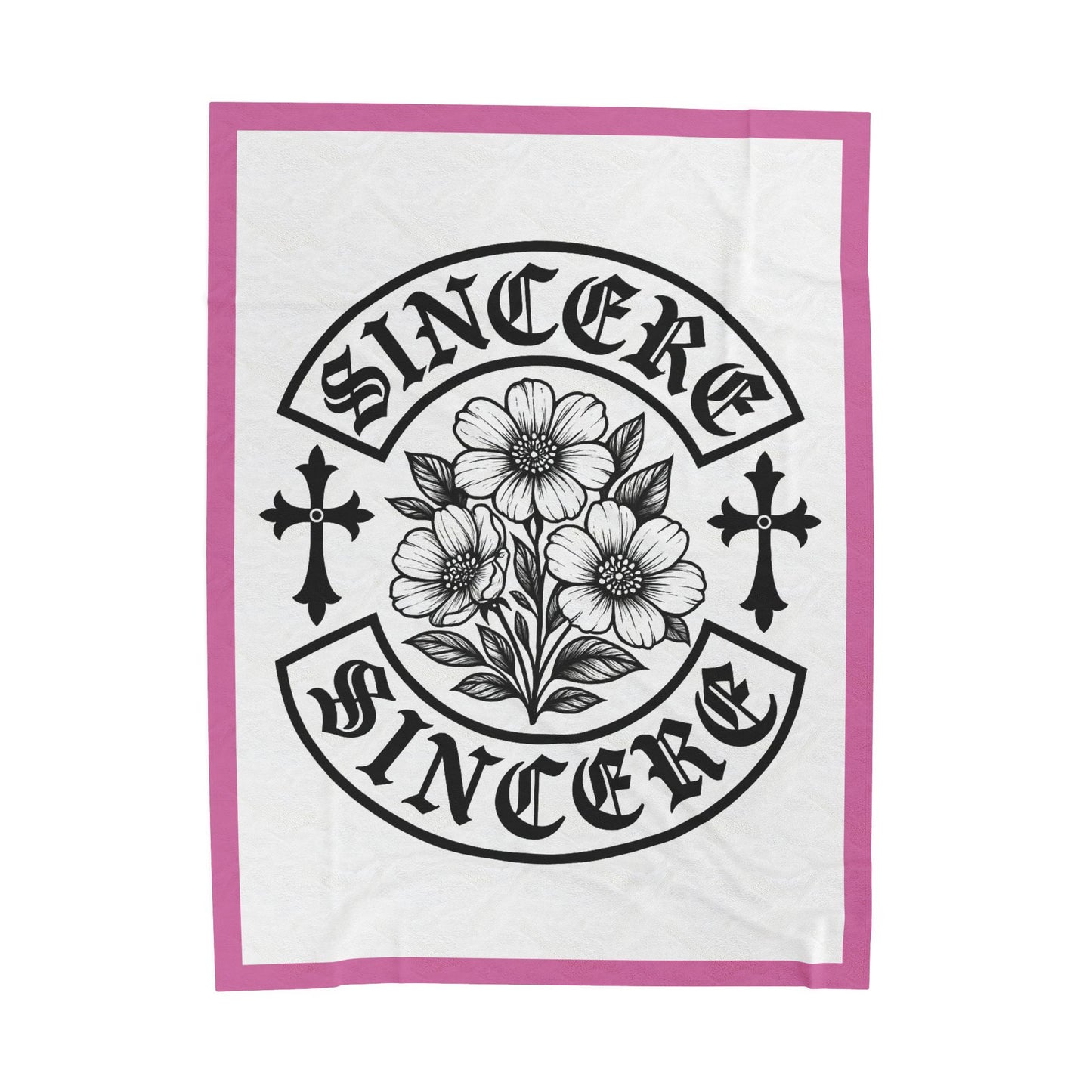 Sincere Floral Velveteen Plush Blanket, Cozy Throw, Home Décor, Gift for Her, Soft Blanket for All Seasons