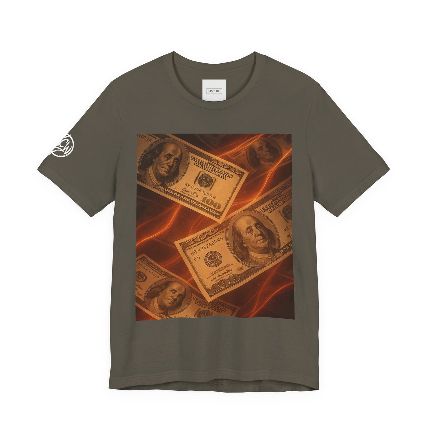 Money On Fire Graphic T-Shirt
