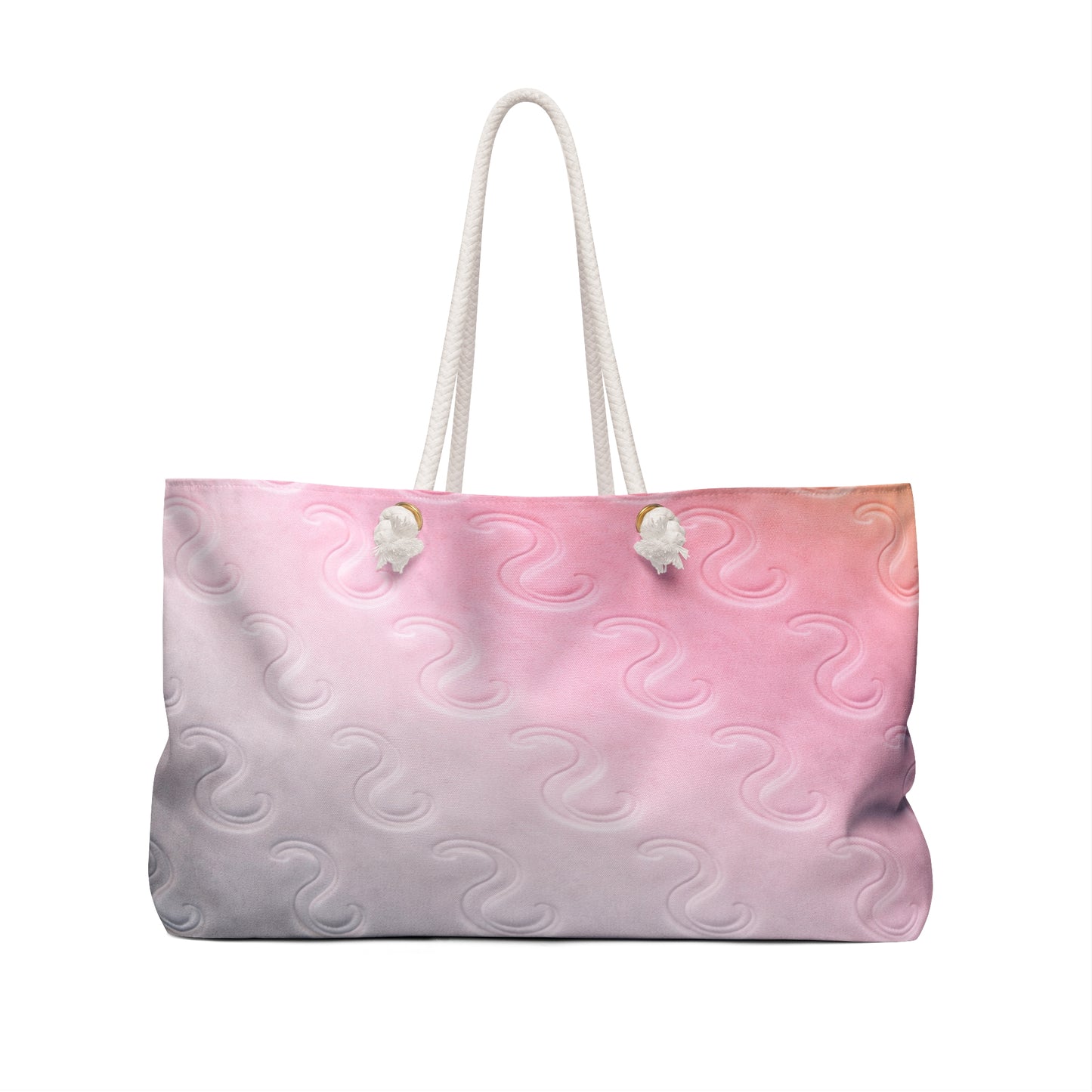 Monogrammed Pink Ombre Weekender Bag – Stylish Initial 'S' Travel Tote