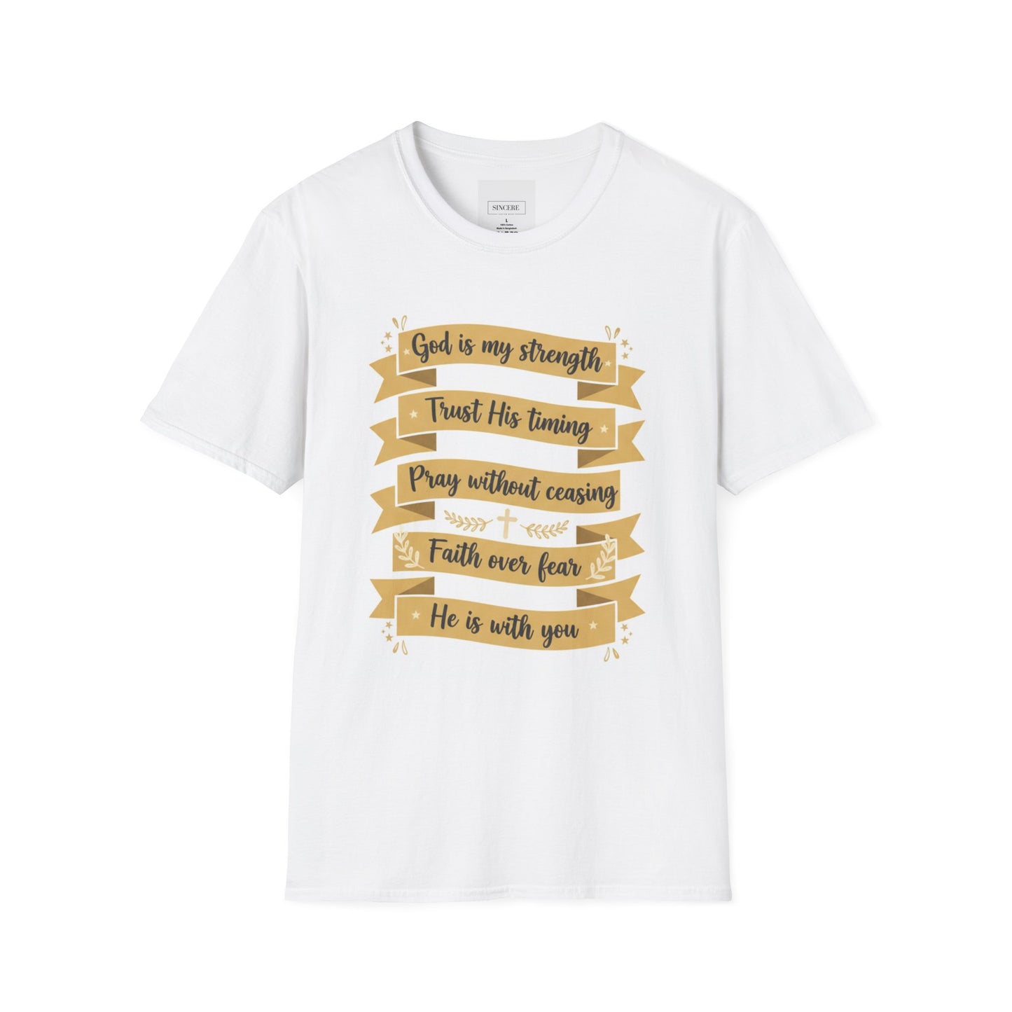 Christian Inspirational T-Shirt — "God is My Strength" Faith Prayer Tee