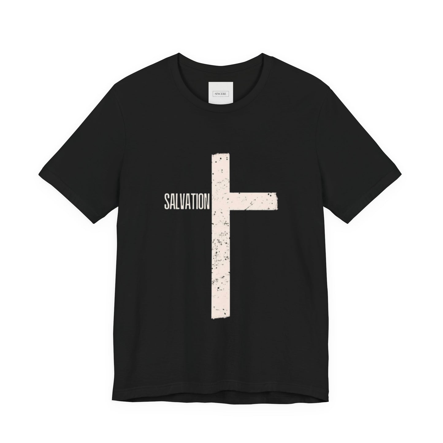Salvation Cross T-Shirt — Distressed Faith Graphic Tee