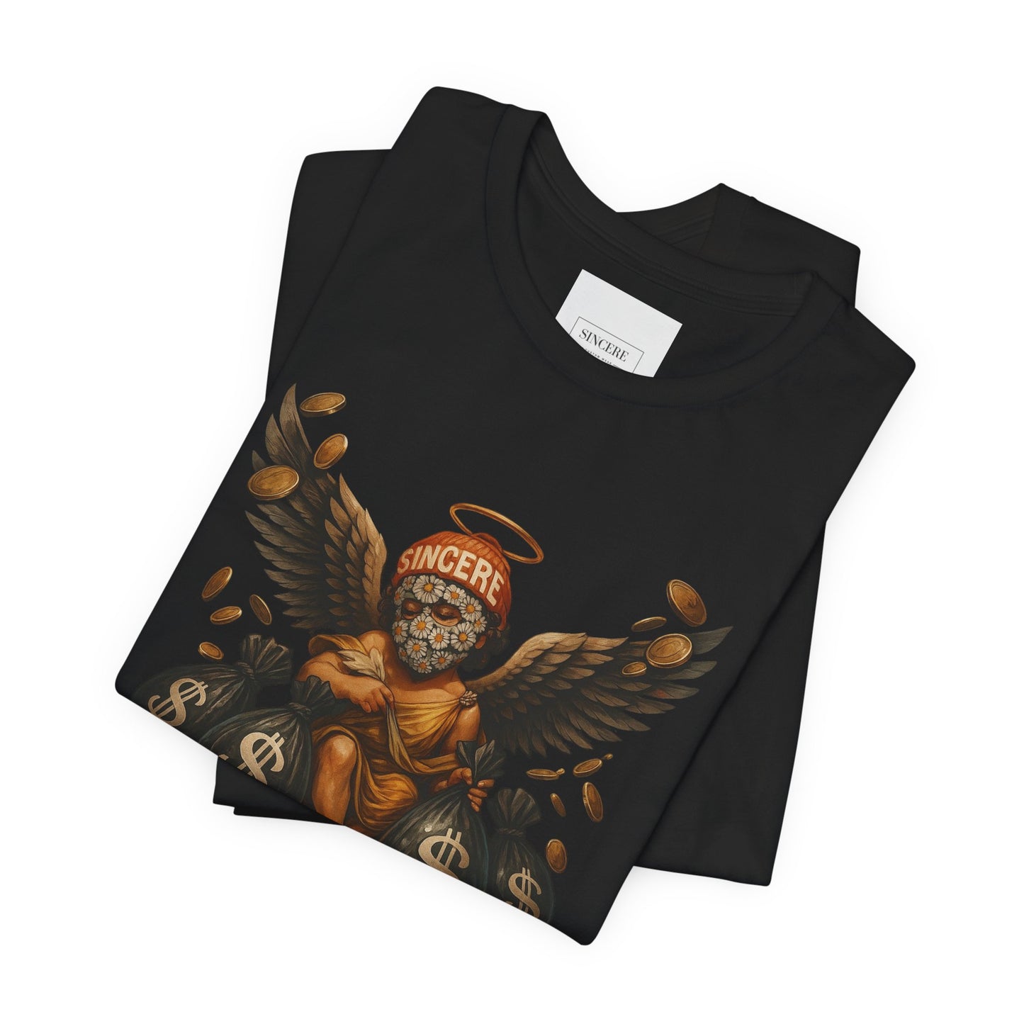 Graffiti Angel Money T-Shirt — Urban Street Art Graphic Tee