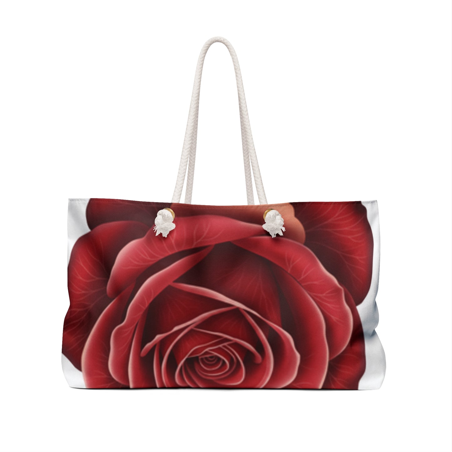 Rose In The Garden Weekender Bag – Red Rose Floral Travel Tote