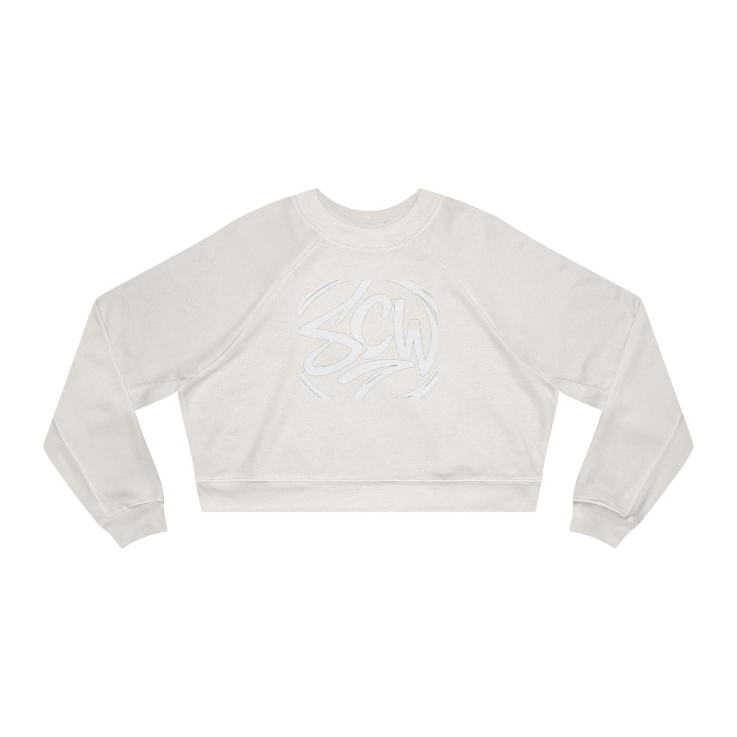Sincere Cropped Pullover — Trendy Repeat Pattern Sweatshirt