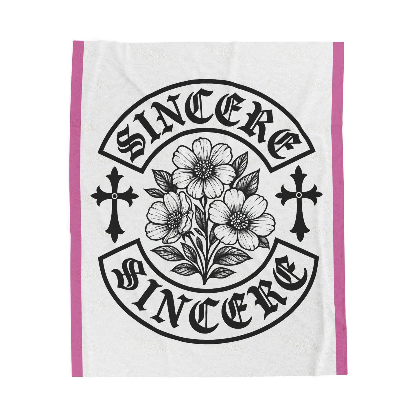 Sincere Floral Velveteen Plush Blanket, Cozy Throw, Home Décor, Gift for Her, Soft Blanket for All Seasons