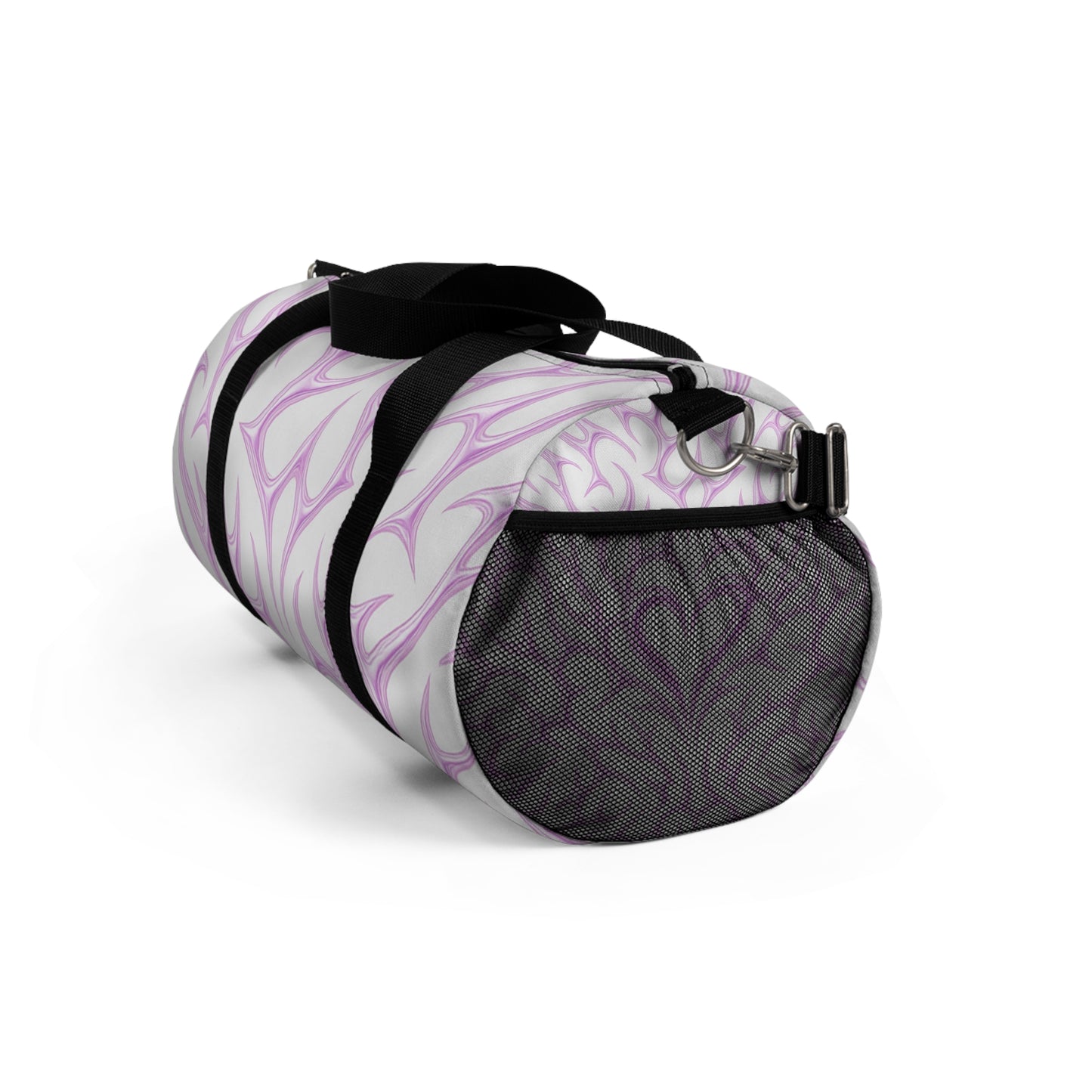 Pastel Pink Floral Pattern Duffel Bag - Stylish Travel & Gym Tote