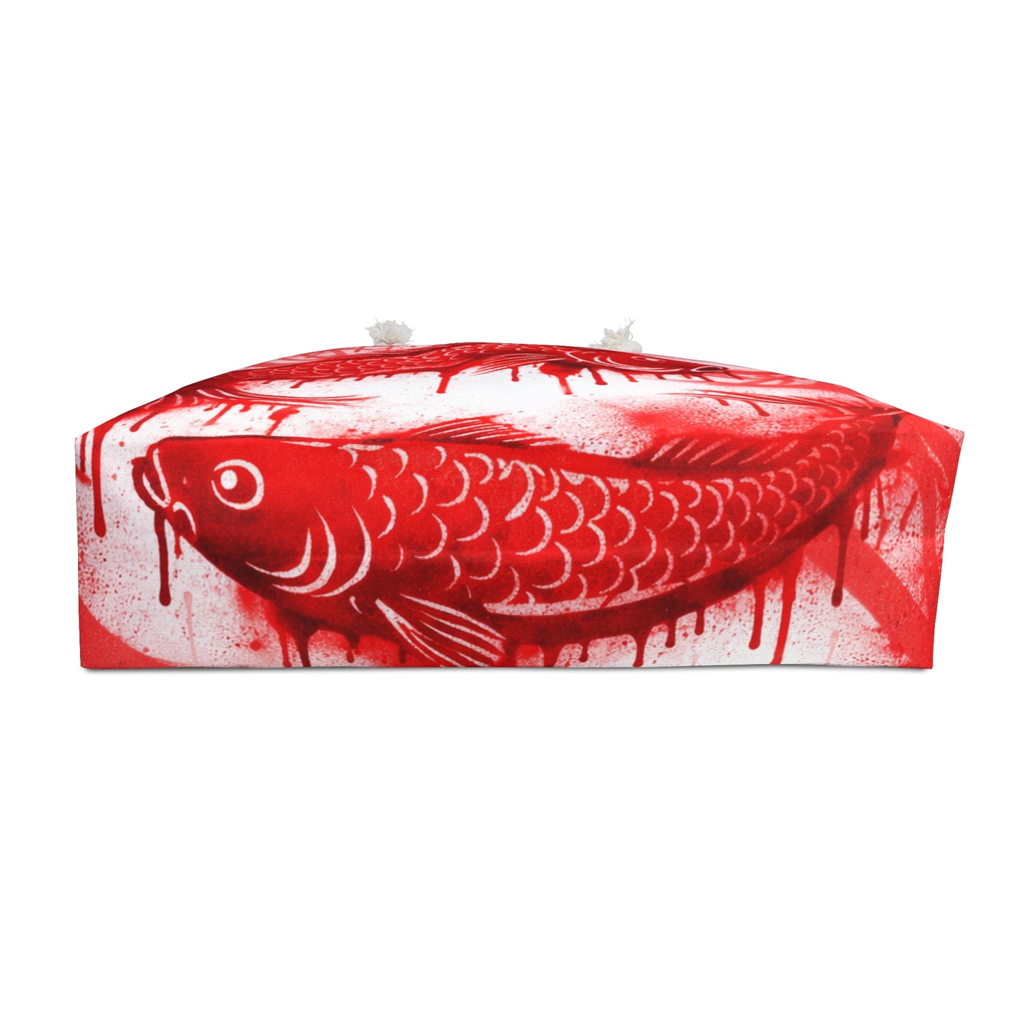 Koi Graffiti Weekender Bag — Sincere Red Street-Art Travel Tote