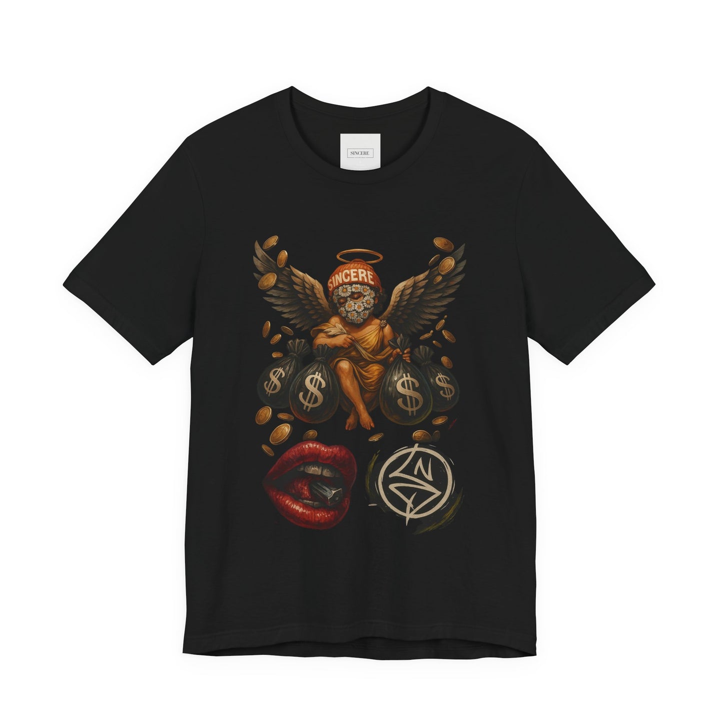 Graffiti Angel Money T-Shirt — Urban Street Art Graphic Tee