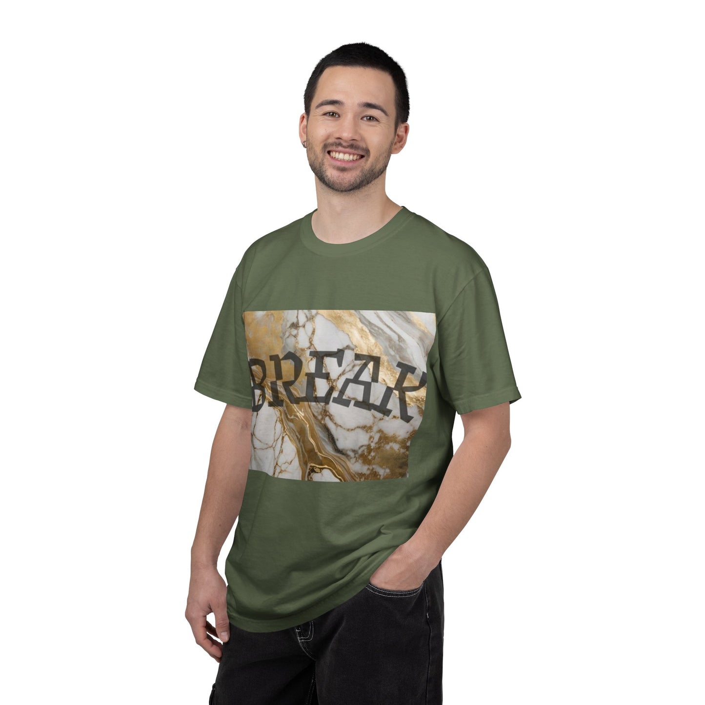 Break Marble Graphic T-Shirt — Vintage Stone Print Tee