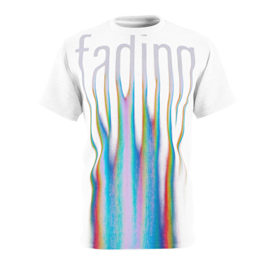 Fading Graphic Tee — Rainbow Drip All-Over Print