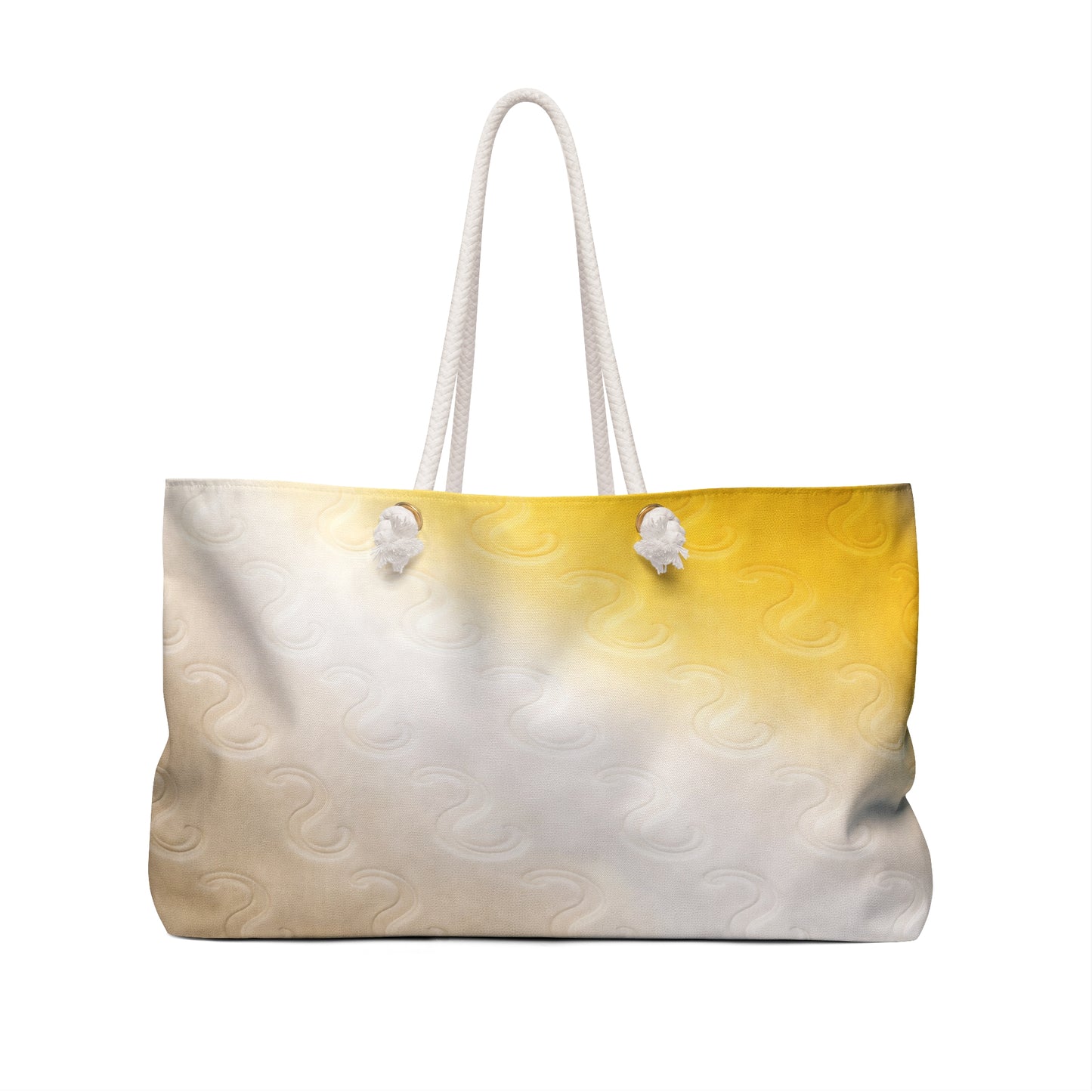 Monogram 'S' Sunset Weekender Bag – Blue, Gold & Cream Beach Travel Tote