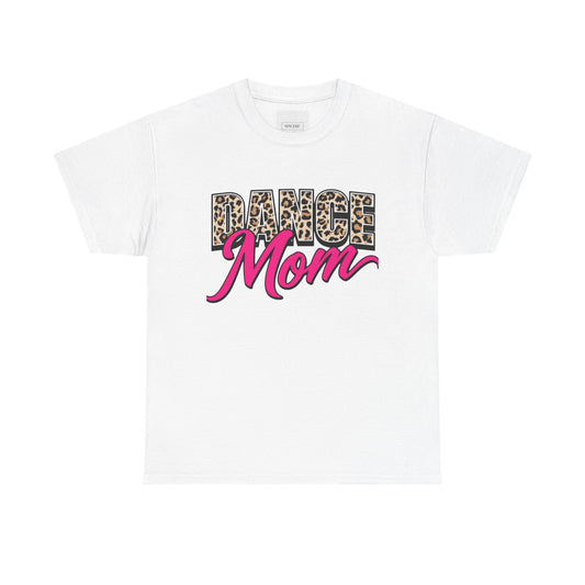 Dance Mom T-Shirt — Leopard Print Dance Mom Tee with Pink Script