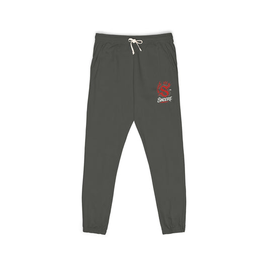Cozy Rose Graphic Sweatpants - Garment-Dyed Fleece Joggers