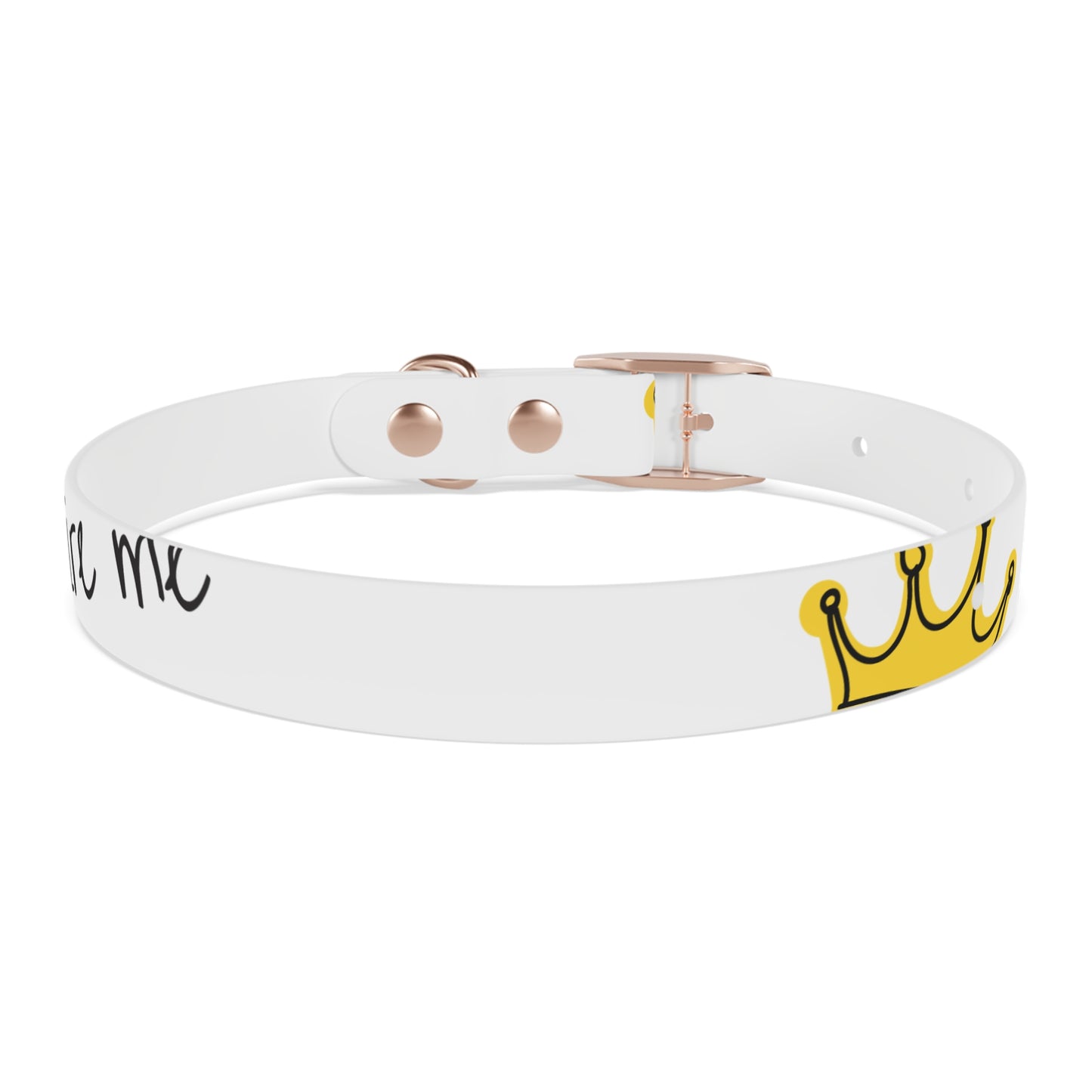 'Inspire Me' Crown White Dog Collar — Inspirational Pet Accessory for Small & Medium Dogs