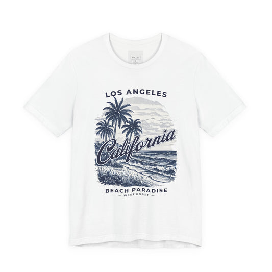 California Beach Paradise T‑Shirt — Los Angeles Palm Tree Surf Graphic Tee