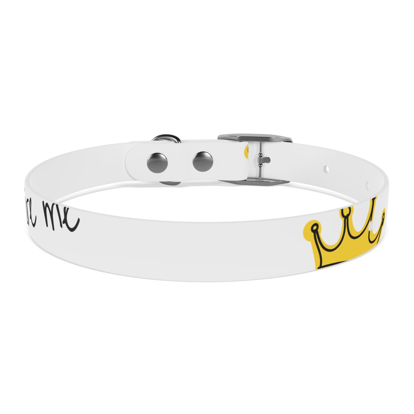 'Inspire Me' Crown White Dog Collar — Inspirational Pet Accessory for Small & Medium Dogs