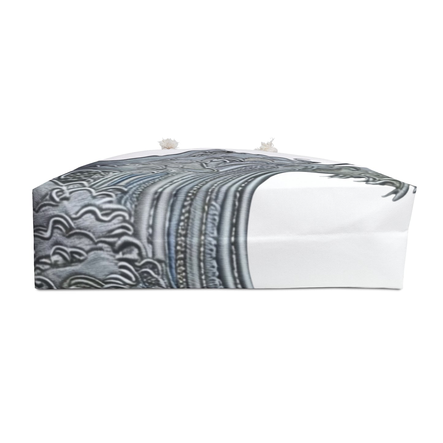 Wave-Pattern Weekender Bag — Nautical Beach Travel Tote
