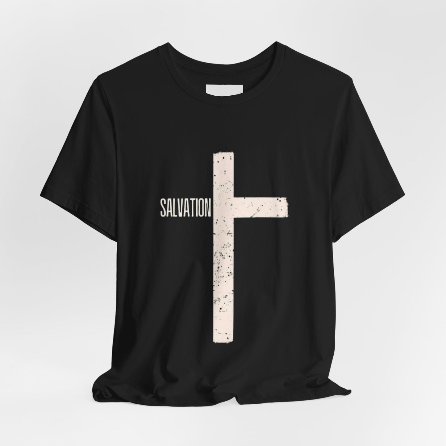 Salvation Cross T-Shirt — Distressed Faith Graphic Tee
