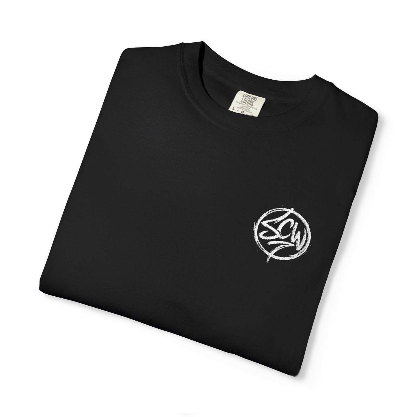 Anarchy Patch T-Shirt — Distressed Punk Chest Logo Tee