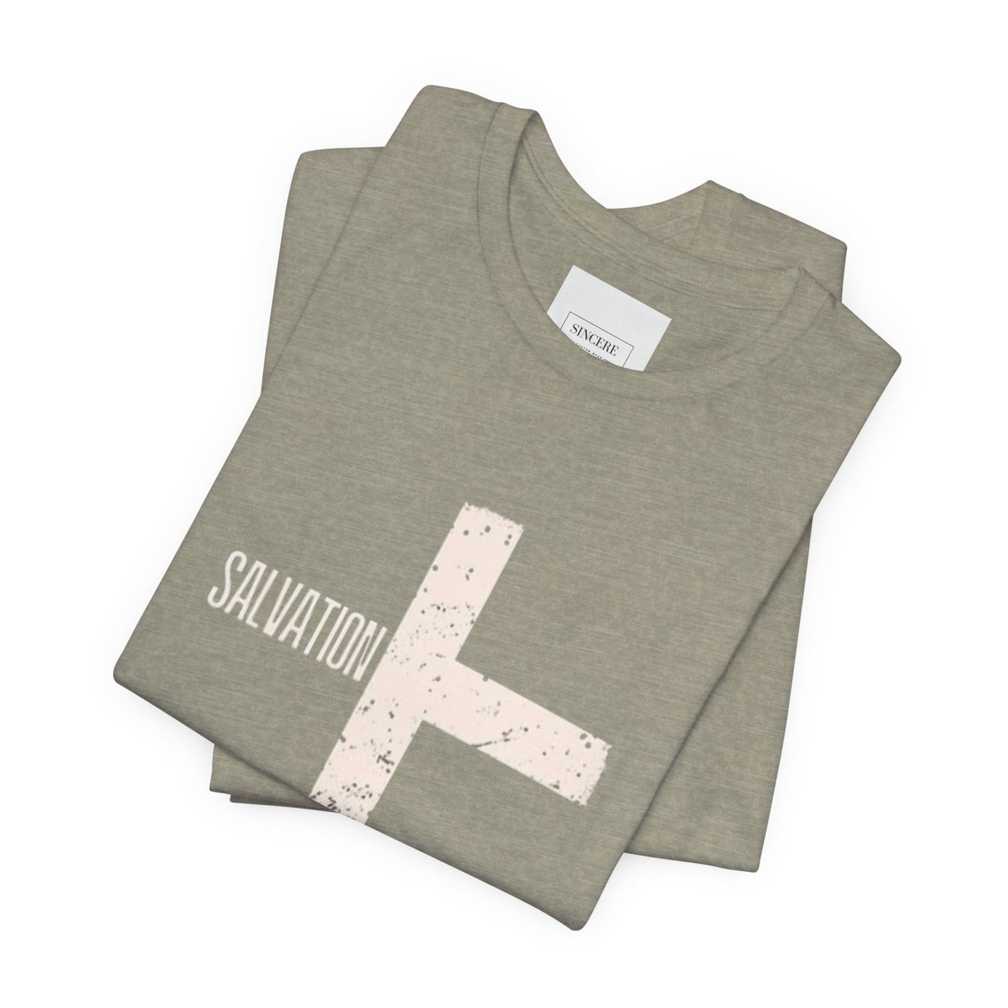 Salvation Cross T-Shirt — Distressed Faith Graphic Tee