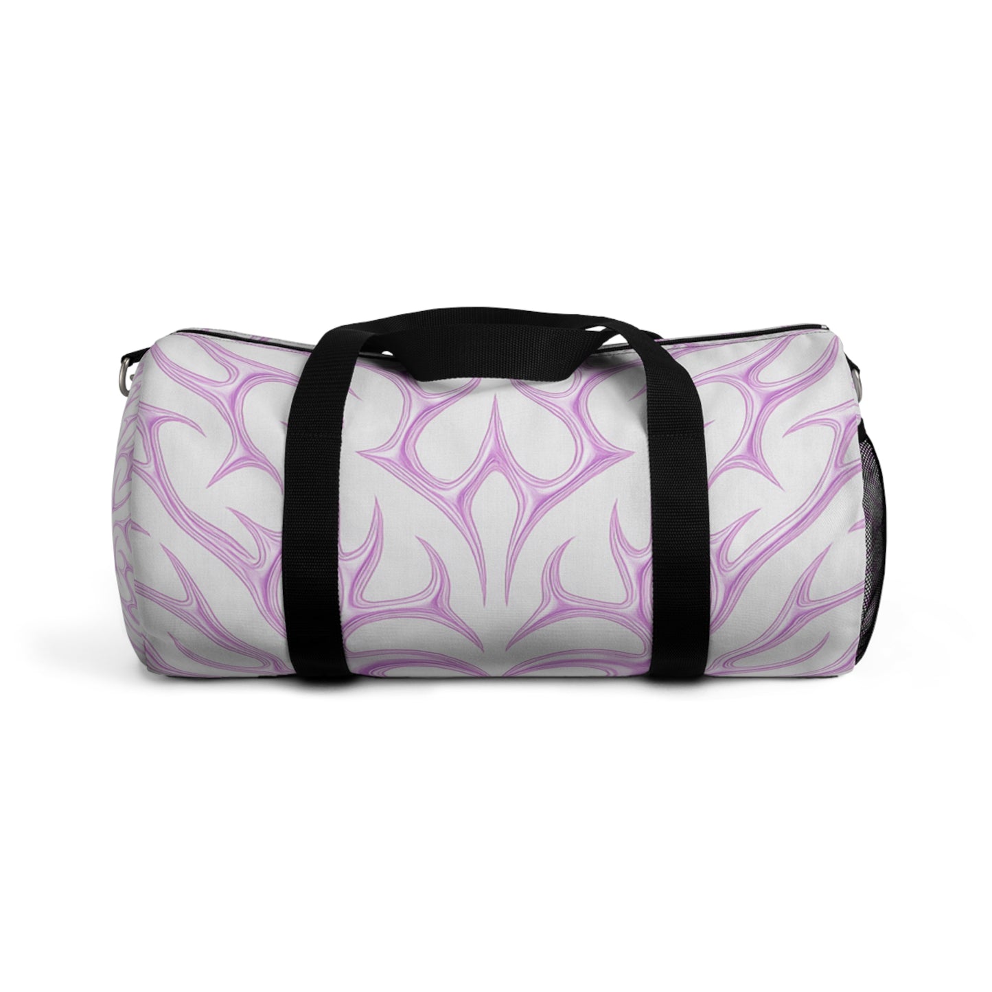 Pastel Pink Floral Pattern Duffel Bag - Stylish Travel & Gym Tote