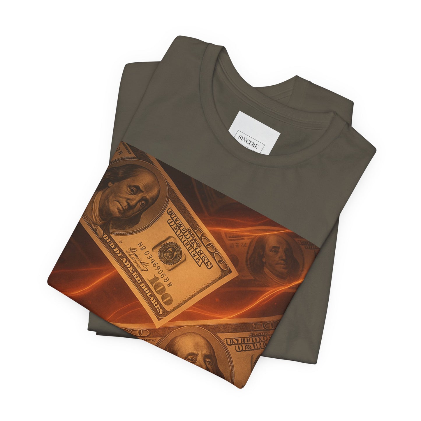 Money On Fire Graphic T-Shirt